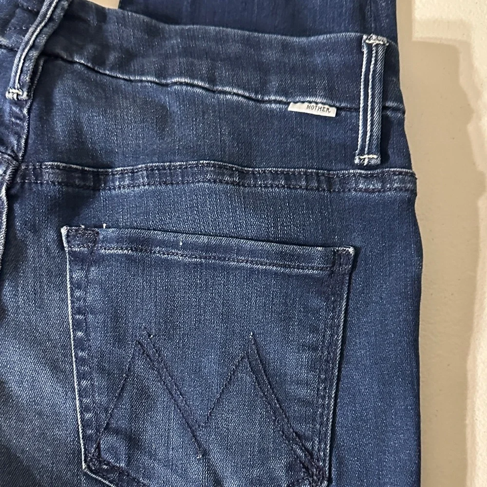 MOTHER Dark Blue Ankle Jeans